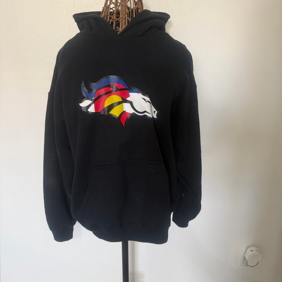 Gildan Jackets & Blazers - Black Hoodie with Colorful Colorado Denver broncos Logo